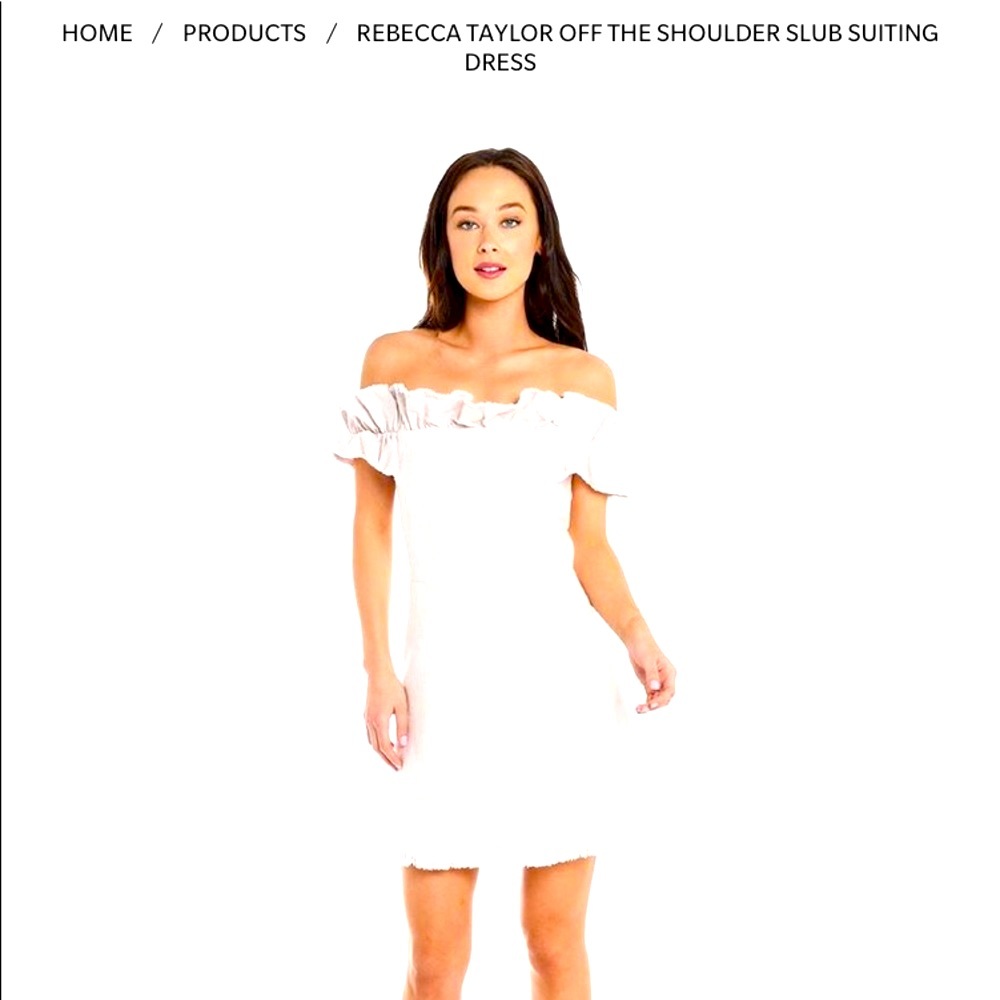 NWT Rebecca Taylor Slub dress in snow, 0